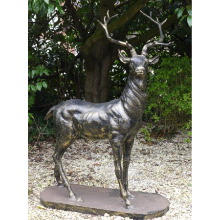 Statue Cerf Majestueux en Métal pour... Statue Cerf Majestueux en Métal pour...