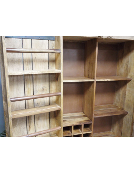 Armoire de Rangement en Bois de Manguier – Esprit Atelier et Charme Authentique