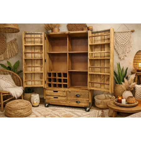 Armoire de Rangement en Bois de... Armoire de Rangement en Bois de...