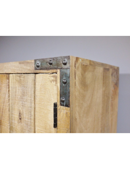 Armoire de Rangement en Bois de Manguier – Esprit Atelier et Charme Authentique