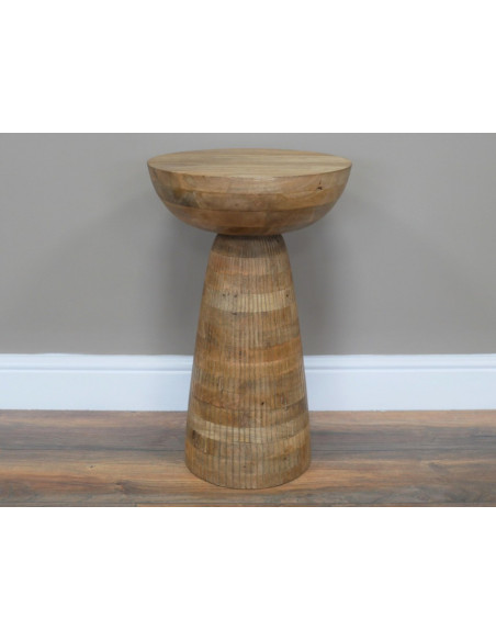 Table d’Appoint Ronde – Élégance Naturelle et Charme Authentique