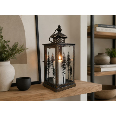 Lanterne Décorative Sapin – Finition... Lanterne Décorative Sapin – Finition...