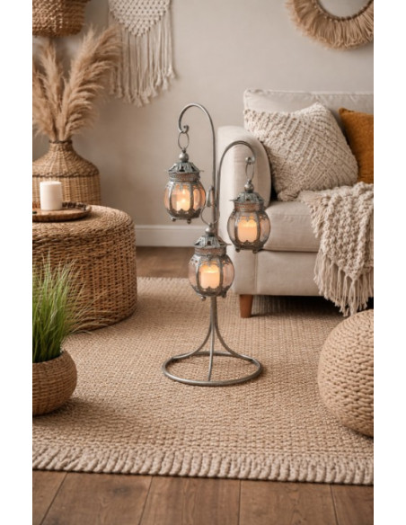 Lanternes sur Pied Décoratives – Trio Lumineux au Charme Intemporel
