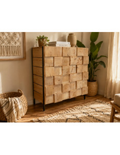 ARMOIRE RELIEF EN BOIS DE...