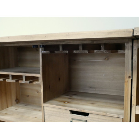 Armoire Bar à Volets en Bois de Sapin...