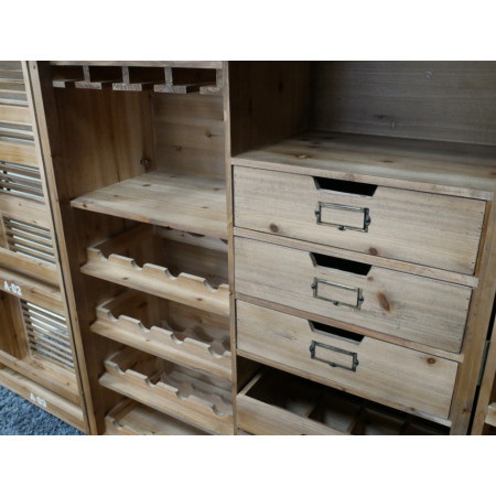 Armoire Bar à Volets en Bois de Sapin...