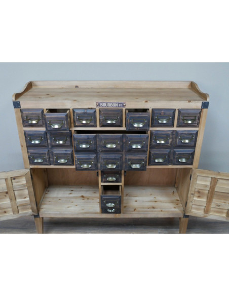 Cabinet d’Apothicaire à Tiroirs et Portes