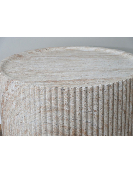 Table Basse Sculpturale Effet Pierre Naturelle