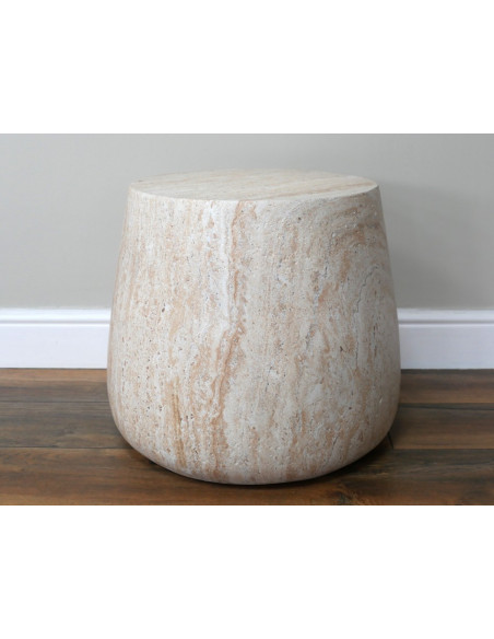 Table d'Appoint Effet Pierre Naturelle – Élégance Organique