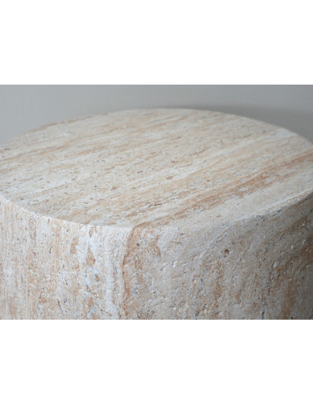 Table d'Appoint Effet Pierre Naturelle – Élégance Organique