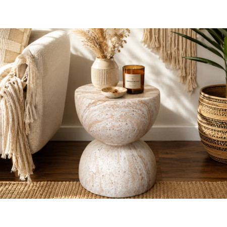 Table d'Appoint Sablier Effet Pierre... Table d'Appoint Sablier Effet Pierre...