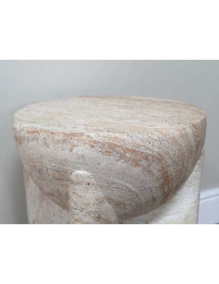Table d'Appoint Organique Effet Pierre Naturelle
