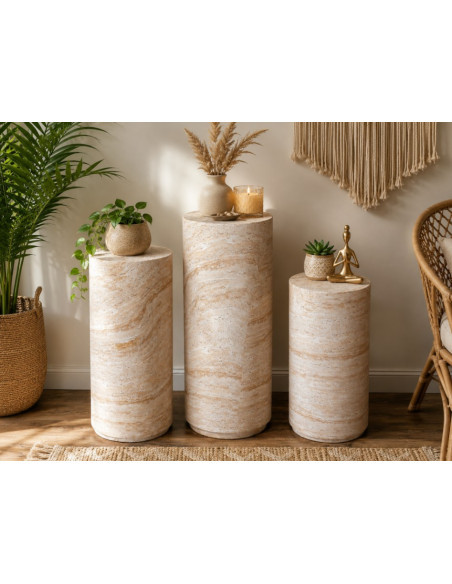 Colonne Décorative Effet Pierre Naturelle – Verticalité et Caractère