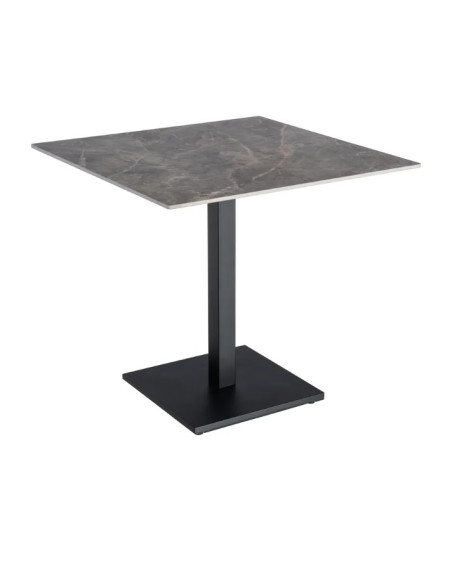 Table de restaurant Pierre fritée grise ou blanche 80 x 80 cm