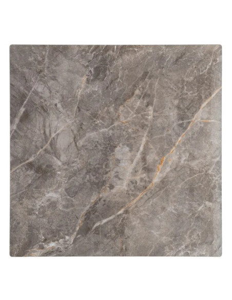 Table de restaurant Pierre fritée grise ou blanche 80 x 80 cm