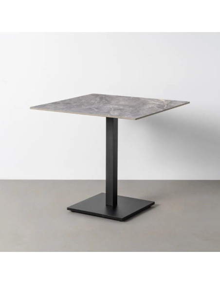 Table de restaurant Pierre fritée grise ou blanche 80 x 80 cm