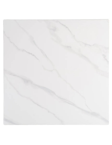 Table de restaurant Pierre fritée grise ou blanche 80 x 80 cm