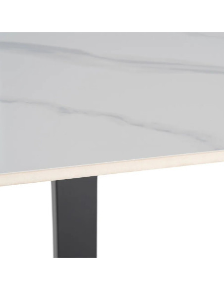 Table de restaurant Pierre fritée grise ou blanche 80 x 80 cm