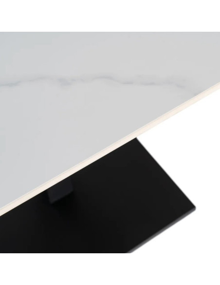 Table de restaurant Pierre fritée grise ou blanche 80 x 80 cm