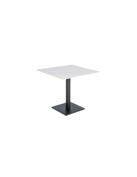 Table de restaurant Pierre fritée grise ou blanche 80 x 80 cm