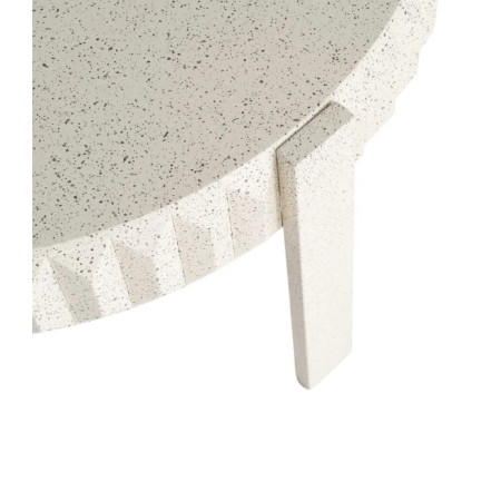 Table Basse Ronde Blanche en métal...