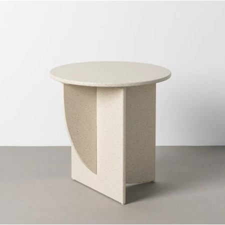 Table d'Appoint Ronde Blanche MDF 60 cm
