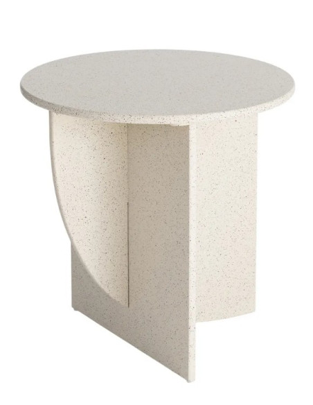 Table d'Appoint Ronde Blanche MDF 60 cm