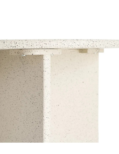Table d'Appoint Ronde Blanche MDF 60 cm