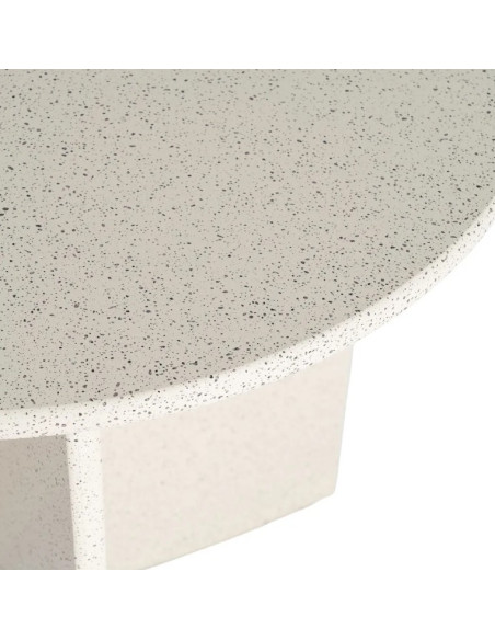 Table d'Appoint Ronde Blanche MDF 60 cm