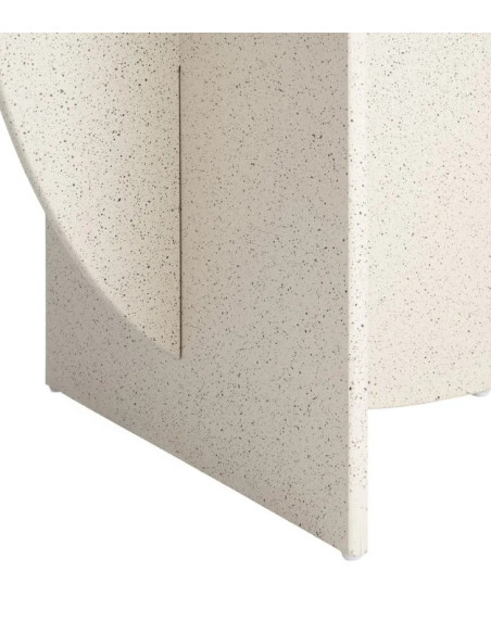 Table d'Appoint Ronde Blanche MDF 60 cm