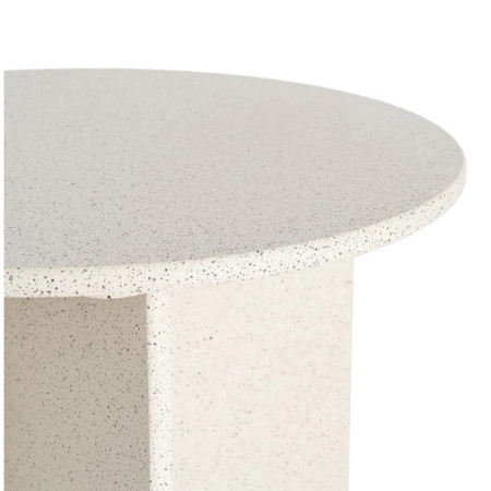 Table d'Appoint Ronde Blanche MDF 60 cm