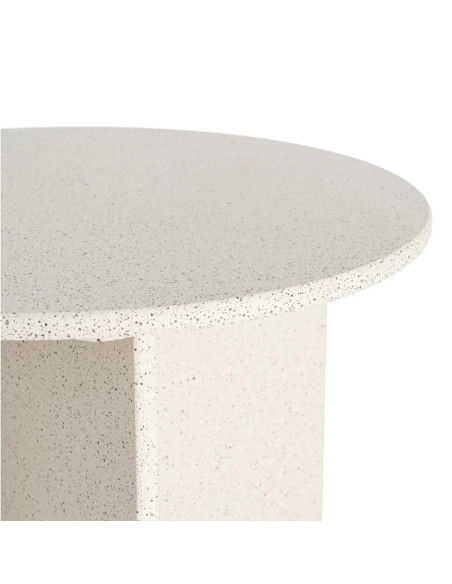 Table d'Appoint Ronde Blanche MDF 60 cm