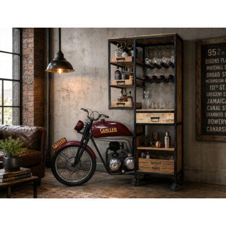 Meuble Bar Moto Style Industriel
