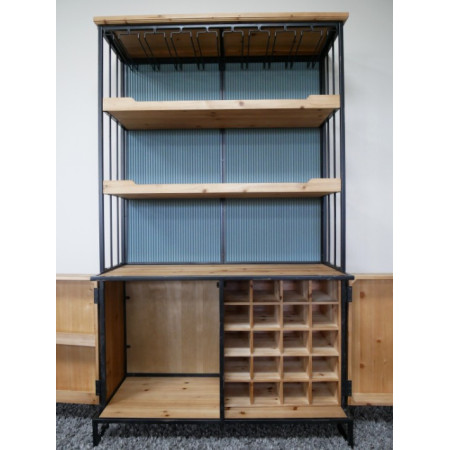 Meuble Bar Industriel en Bois et Métal