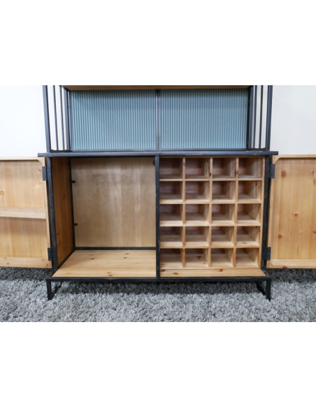 Meuble Bar Industriel en Bois et Métal