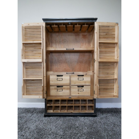 Armoire Bar à Volets en Bois de Sapin