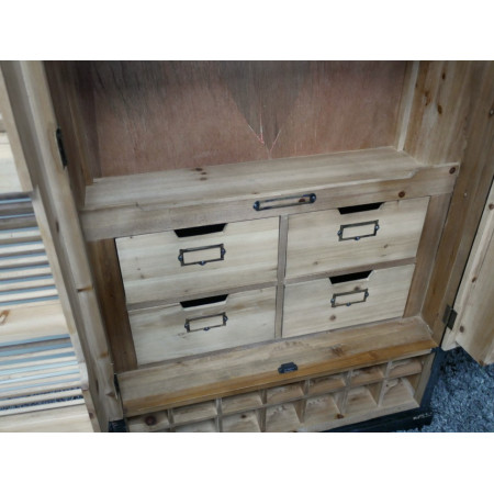 Armoire Bar à Volets en Bois de Sapin