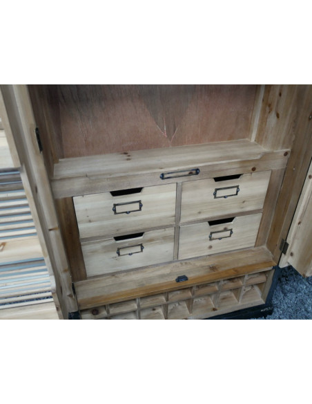 Armoire Bar à Volets en Bois de Sapin