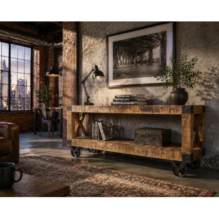 Buffet Console Atelier sur Roulettes... Buffet Console Atelier sur Roulettes...
