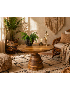 Table Basse Sablier en Bois...