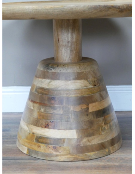 Table Basse Sablier en Bois Massif