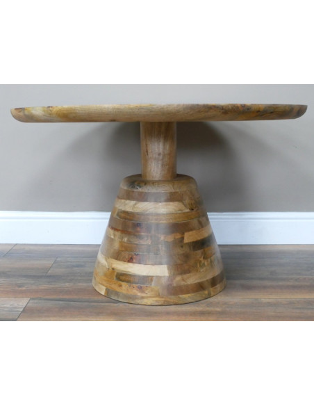 Table Basse Sablier en Bois Massif