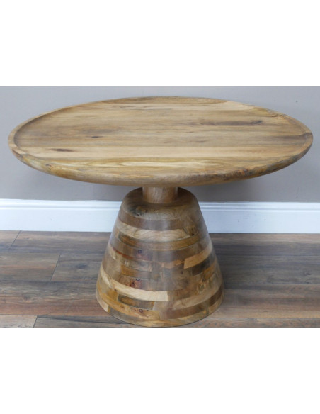 Table Basse Sablier en Bois Massif