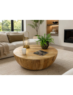 Table Basse Galet en Bois...