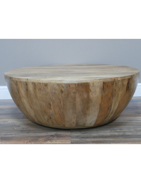Table Basse Galet en Bois Massif