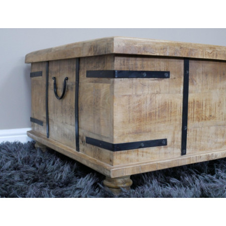 Grand Coffre Table Basse en Bois de...