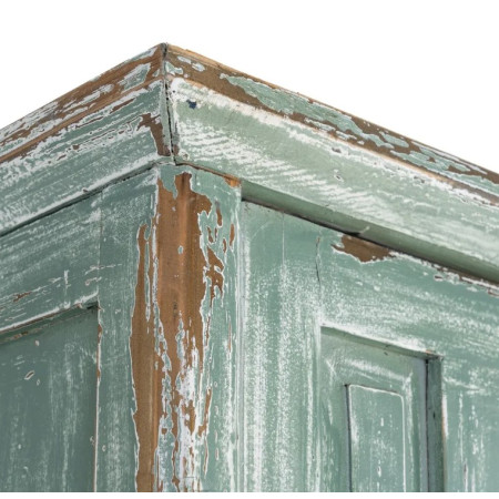 Armoire en Bois Recyclé Patiné Vert...