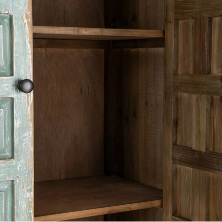 Armoire en Bois Recyclé Patiné Vert...