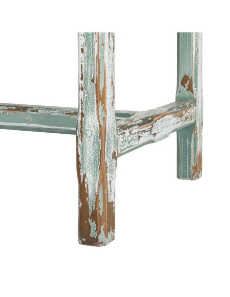 Armoire en Bois Recyclé Patiné Vert 96 cm