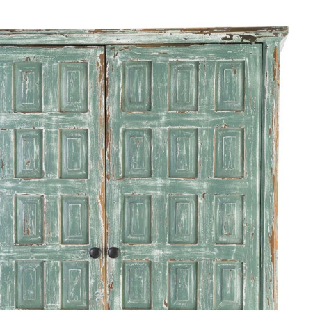 Armoire en Bois Recyclé Patiné Vert...